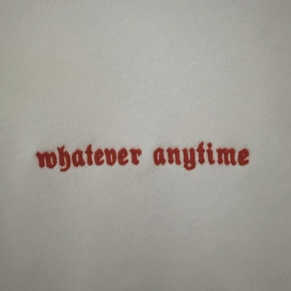 Zara white mid weight sweatshirt with text on front and back. NWOT M - Picture 2 of 15